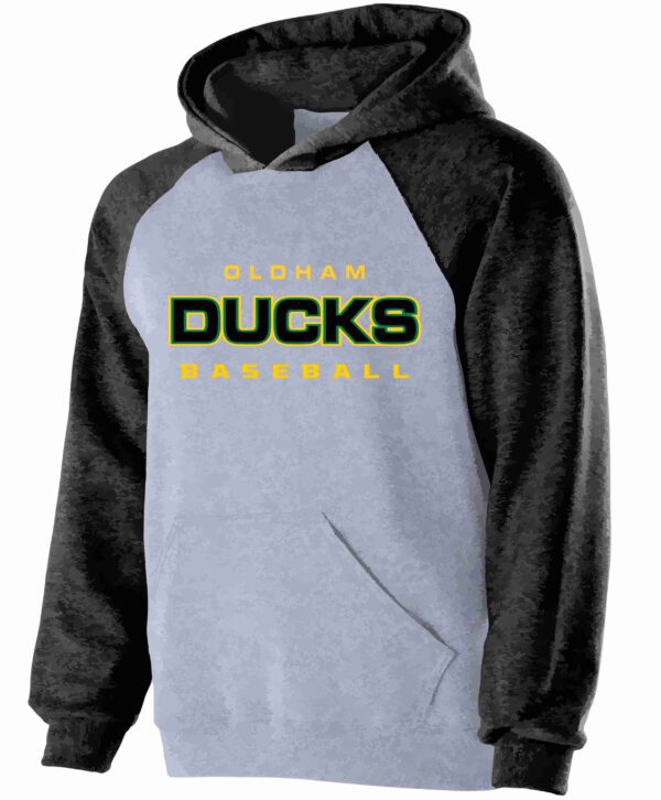 Oldham Ducks Baseball Aug 229279 Text Ath Heather Black Hoodie